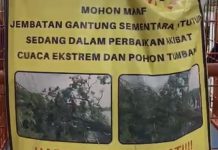 Jembatan Juara Alun-Alun Barat Depok Masih Ditutup Pasca Musibah