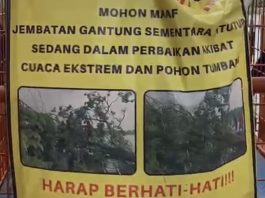Jembatan Juara Alun-Alun Barat Depok Masih Ditutup Pasca Musibah