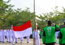 Perdana dalam Sejarah, Mitra Driver Gojek Bentuk Pasukan Paskibra dan Gelar Semarak Kemerdekaan RI ke-81